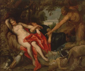 Diana und Endymion von einem Satyr entdeckt, 1622-27